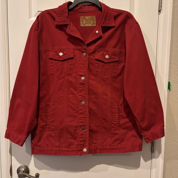 Jackets & Blazers - Women’s 2X Red Denim Jacket